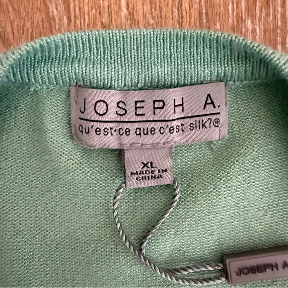 NWT Joseph A. Women’s Size M Medium Ruffle Short Sleeve Knit Sweater Crew Neck - Picture 8 of 12